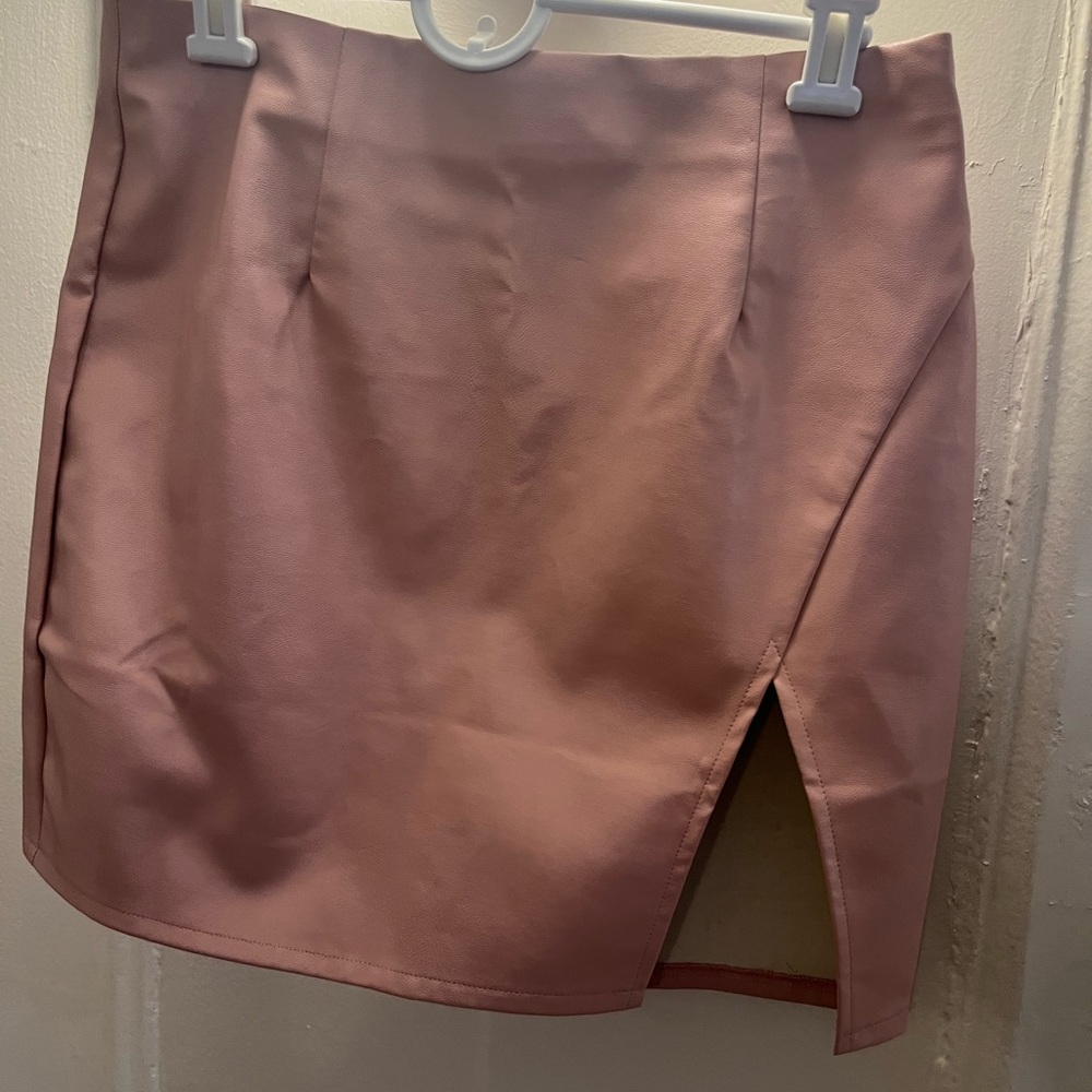 Lulus pink inspired leather mini skirt